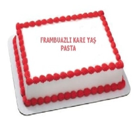 Şık ve Sade Tasarımlı 50 Kişilik Frambuazlı Pasta